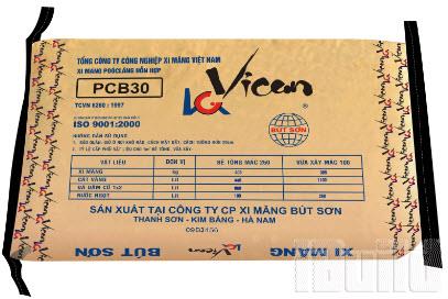 Xi măng Bút Sơn PCB30 (mặt sau)