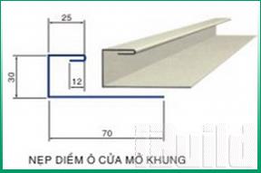 Nẹp diềm ô cửa mở khung