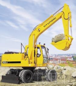 Máy xúc đào bánh lốp Hyundai Robex 140W-7 (gầu 0,58 m3)