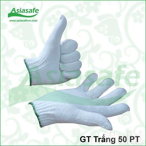 Găng tay sợi màu trắng tinh GST-05