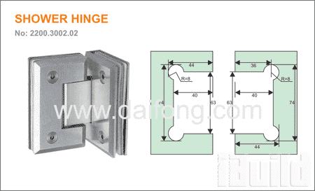 Bản lề kẹp kính kính 90o