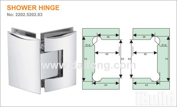 Bản lề kính kính 135o