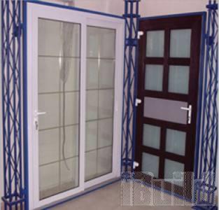 Cửa đi mở trượt 2 cánh uPVC lõi thép OMELY