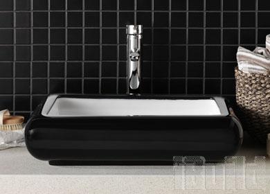 Chậu rửa MISAKI màu trắng và đen 1273229