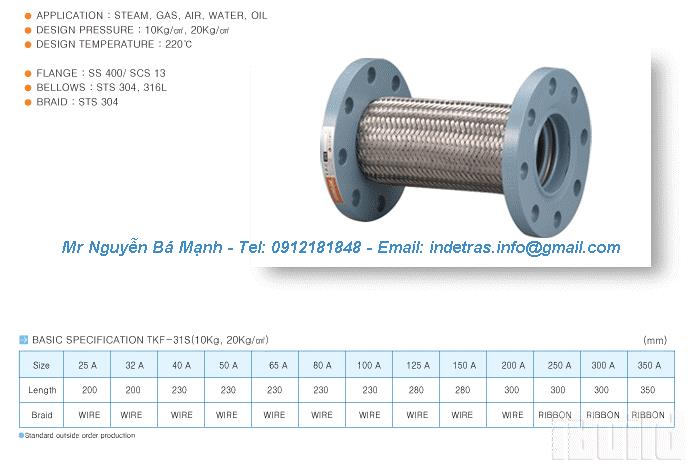 Khớp nối mềm inox
