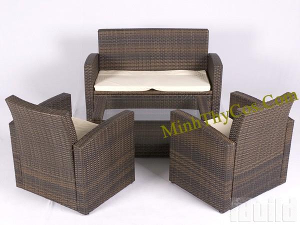 Bàn ghế giả mây sân vườn