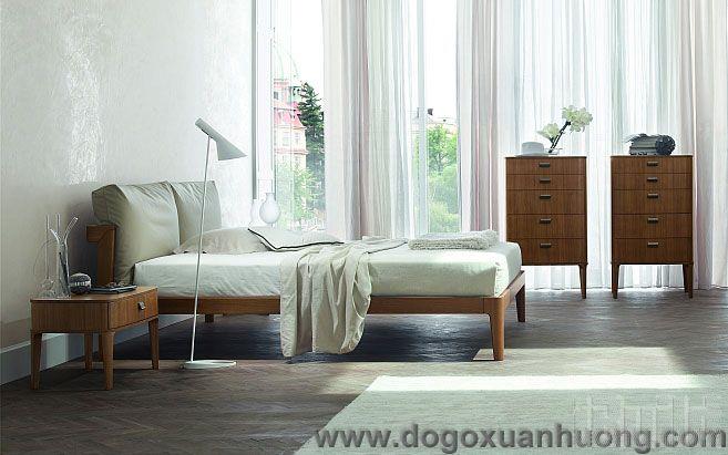 Bộ phòng ngủ gỗ Walnut tự nhiên