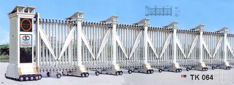 cổng xếp inox