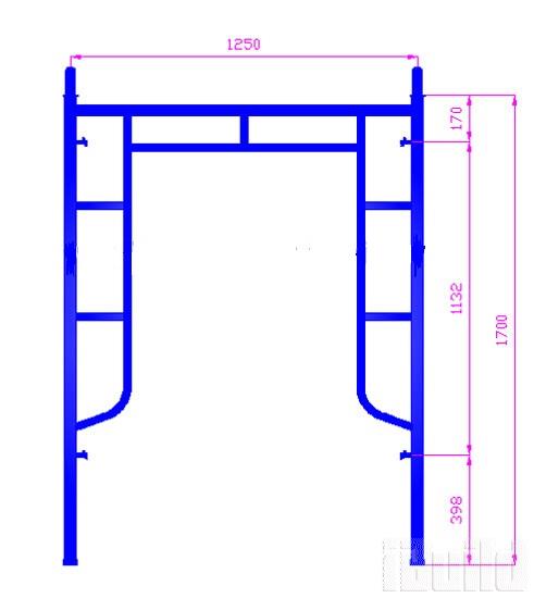 Dàn giáo Phoenix - Khung 1,7m (2ly) có đầu nối